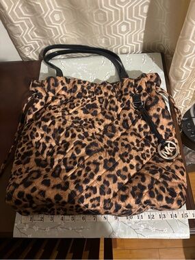 Michael Kors leopard quilt bag